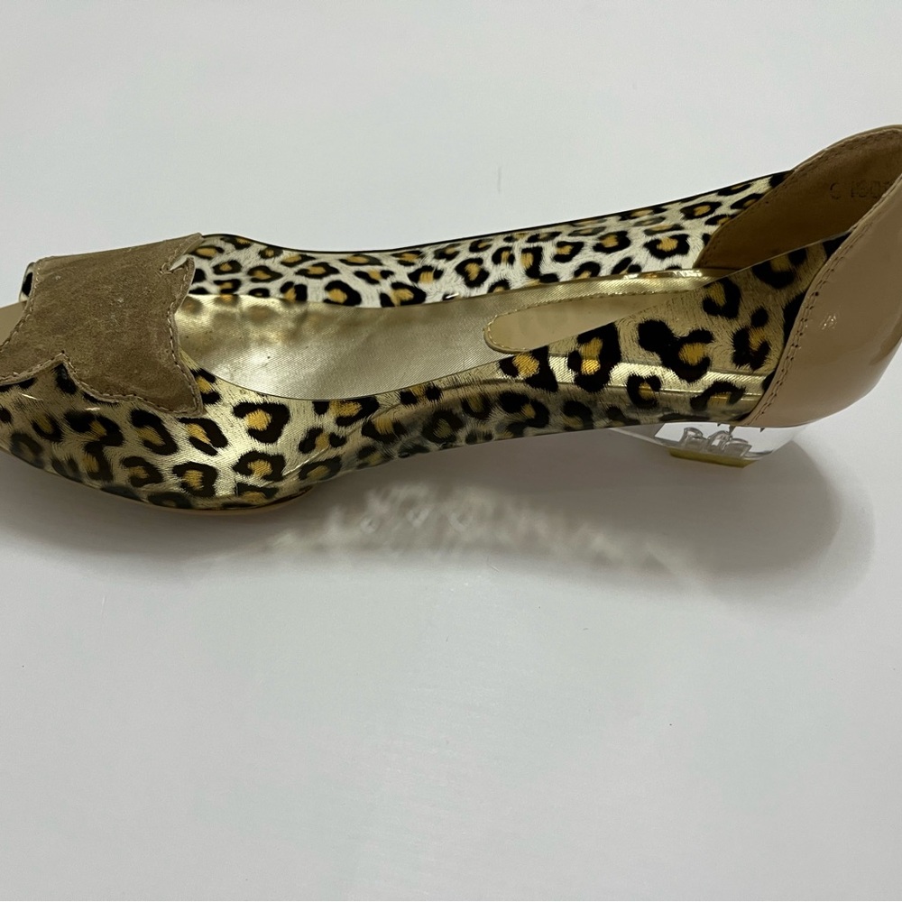 Cheetah Brown Kitten Heels Womens Size 7  Vintage 50’s 60’s Made In Italy
